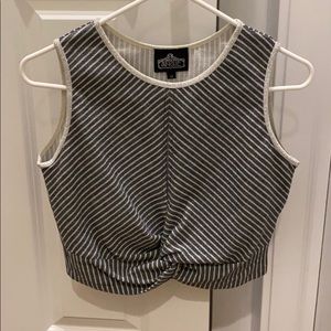 Silver cropped tank